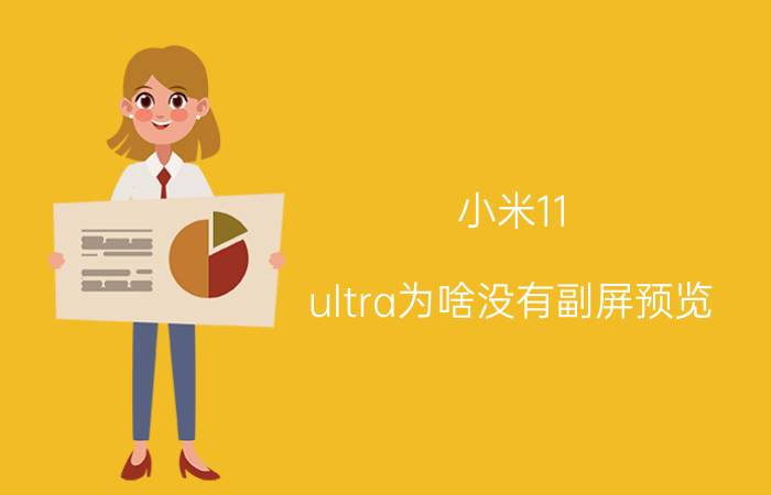 小米11 ultra为啥没有副屏预览 小米11ultra背屏怎么辅助了拍照？